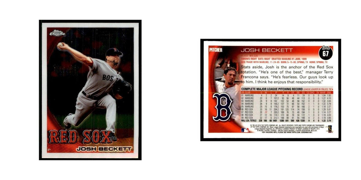 Josh Beckett 2010 Topps Chrome #67 Baseball Cards Baseball Card NM