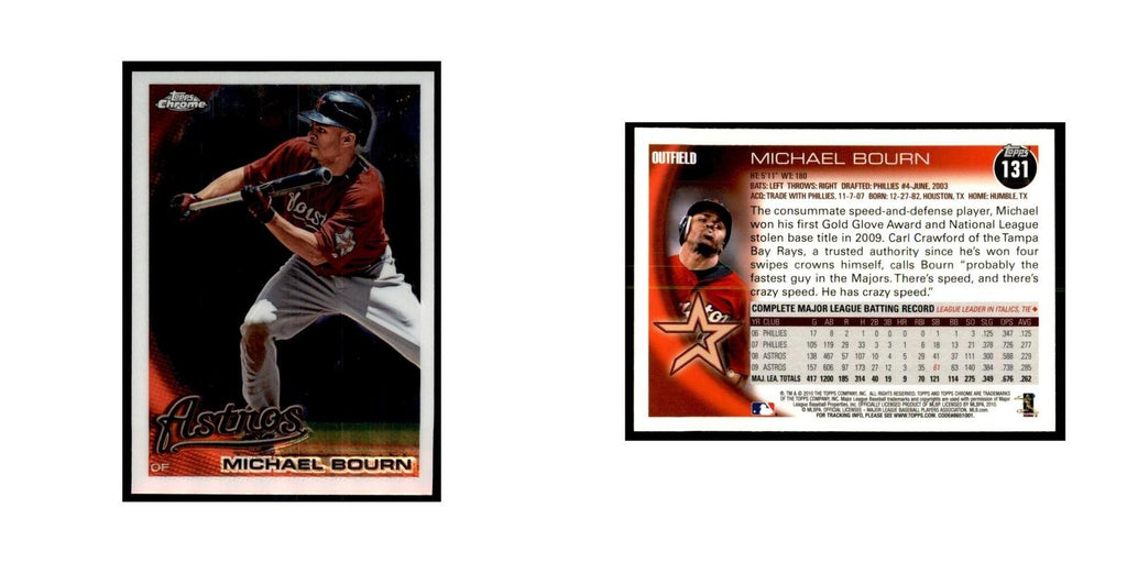 Michael Bourn 2010 Topps Chrome #131 Baseball Cards Baseball Card NM