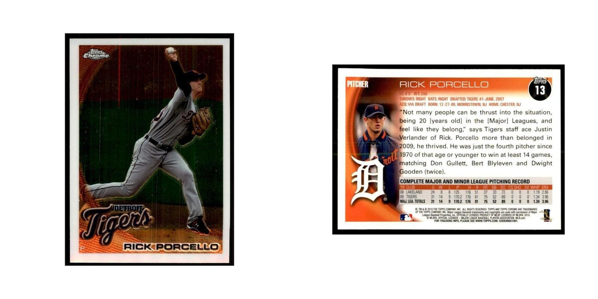 Rick Porcello 2010 Topps Chrome #13 Baseball Cards Baseball Card NM