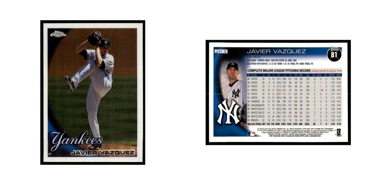 Javier Vazquez 2010 Topps Chrome #81 Baseball Cards Baseball Card NM