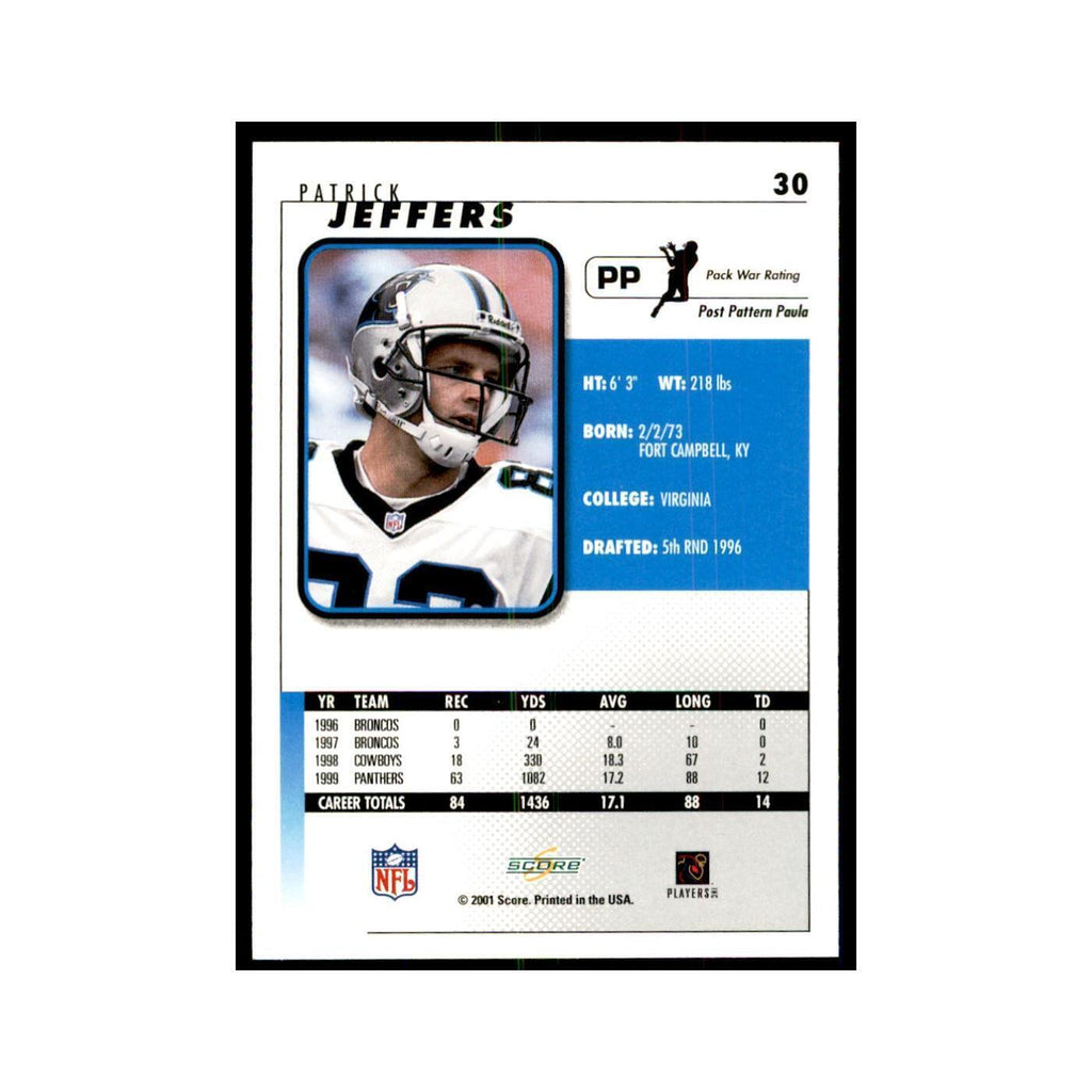 Patrick Jeffers 2001 Score #30 Football Cards Football Card NM
