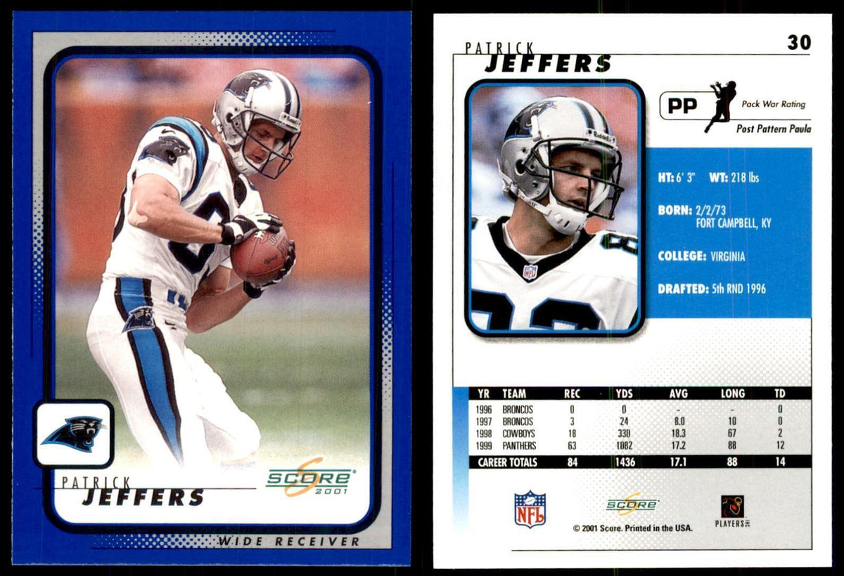 Patrick Jeffers 2001 Score #30 Football Cards Football Card NM