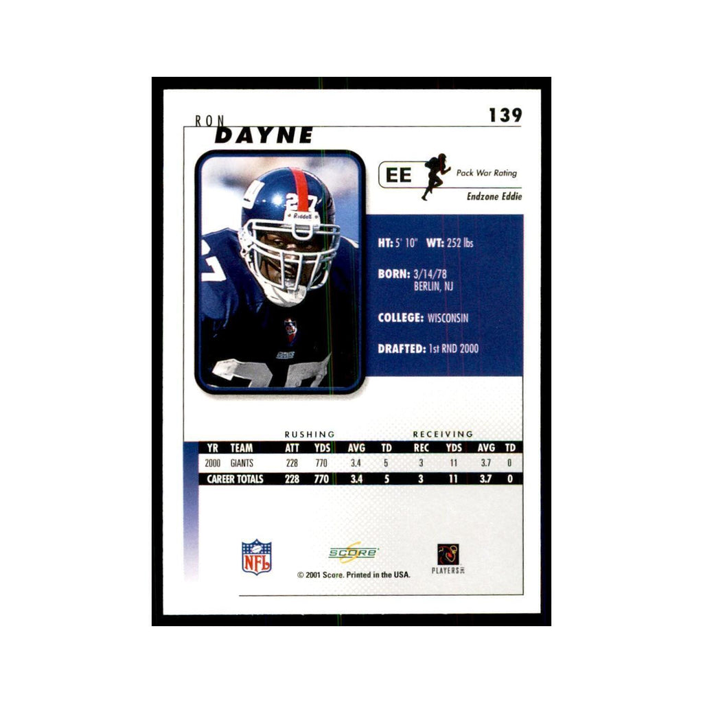 Ron Dayne 2001 Score #139 Football Card NM
