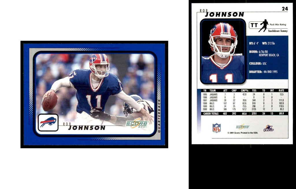 Rob Johnson 2001 Score #24 Football Cards Football Card NM