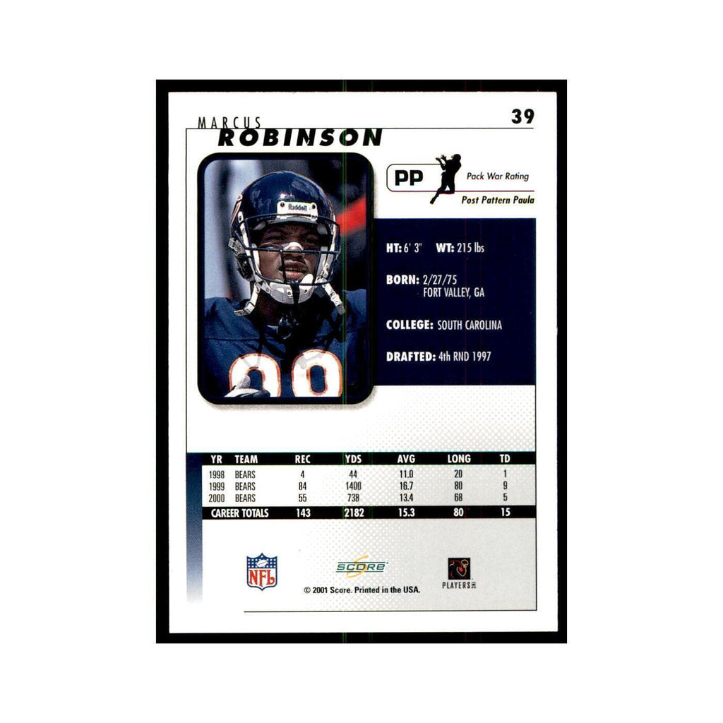 Marcus Robinson 2001 Score #39 Football Cards Football Card NM