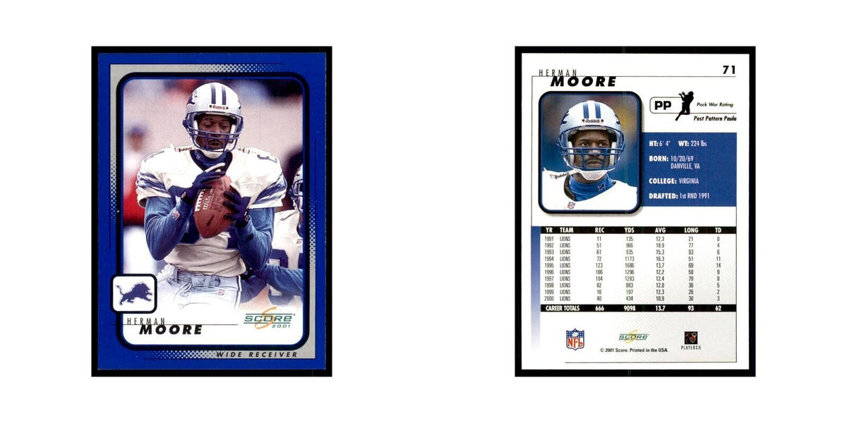 Herman Moore 2001 Score #71 Football Card NM