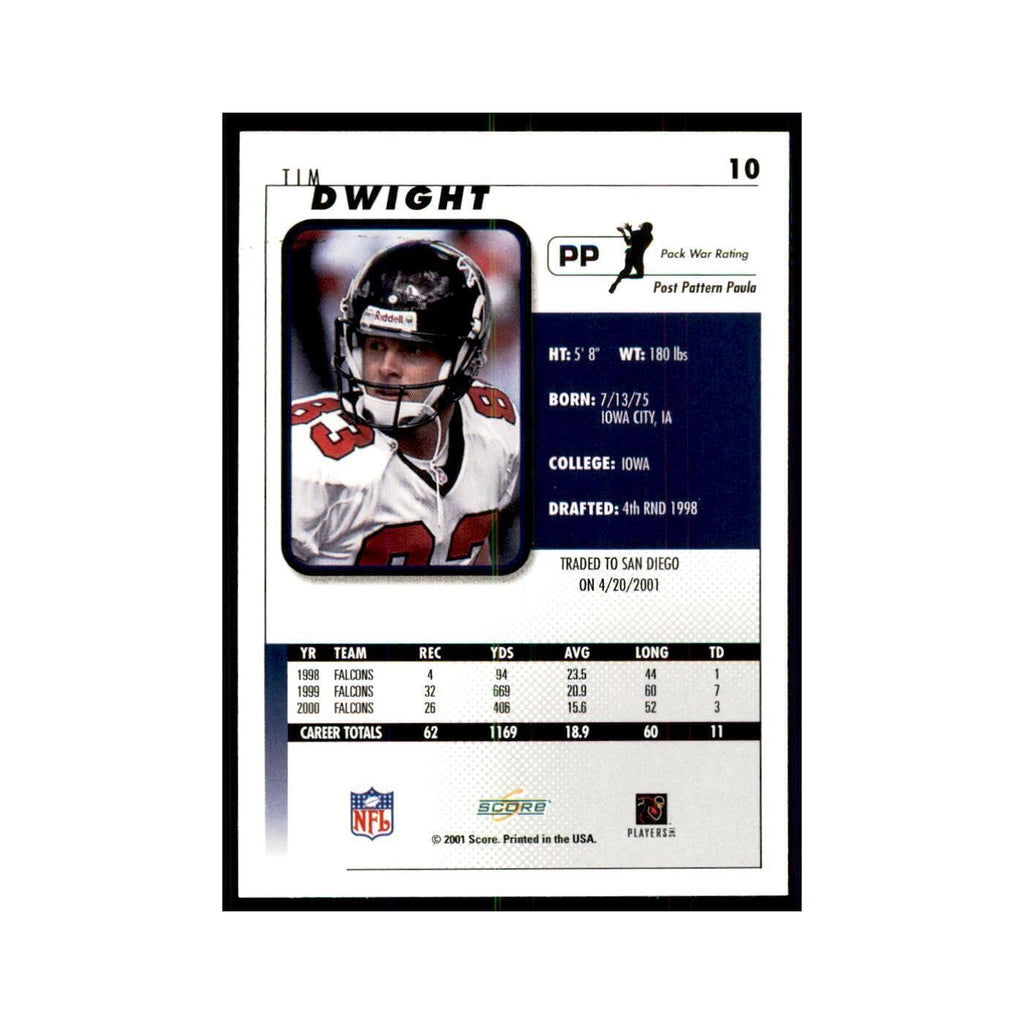 Tim Dwight 2001 Score #10 NM