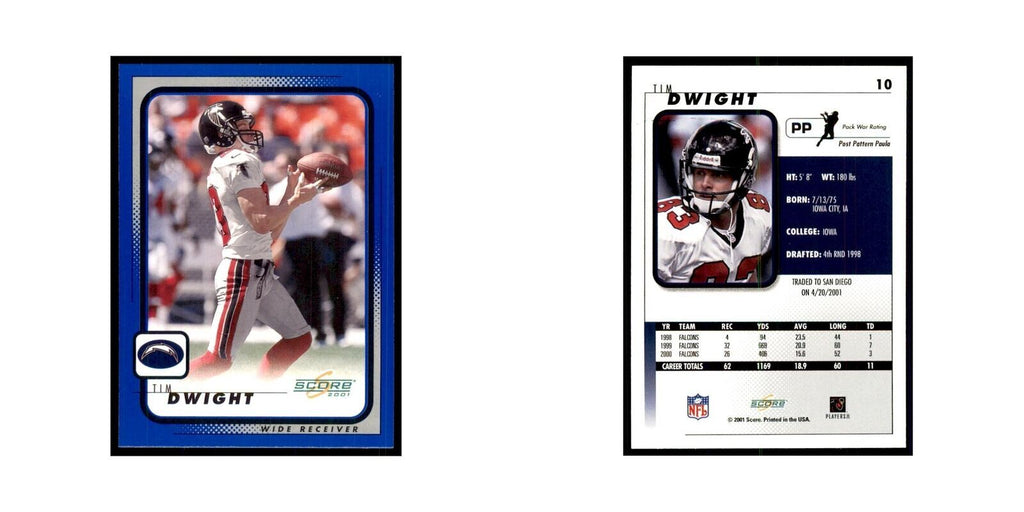Tim Dwight 2001 Score #10 NM