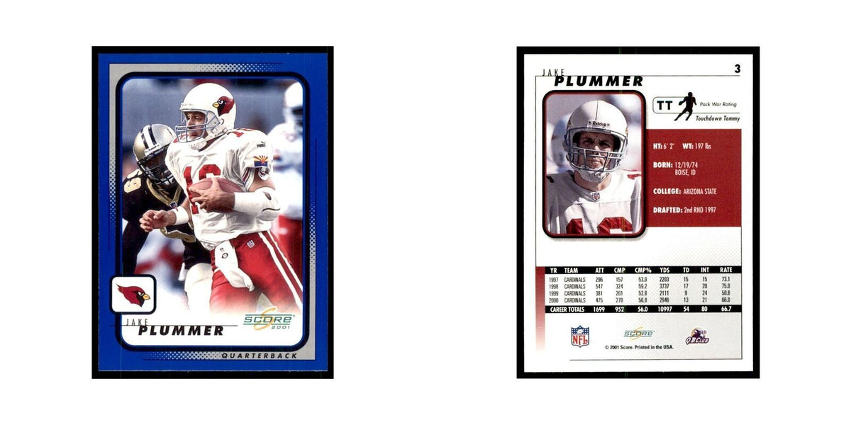 Jake Plummer 2001 Score #3 Football Card NM