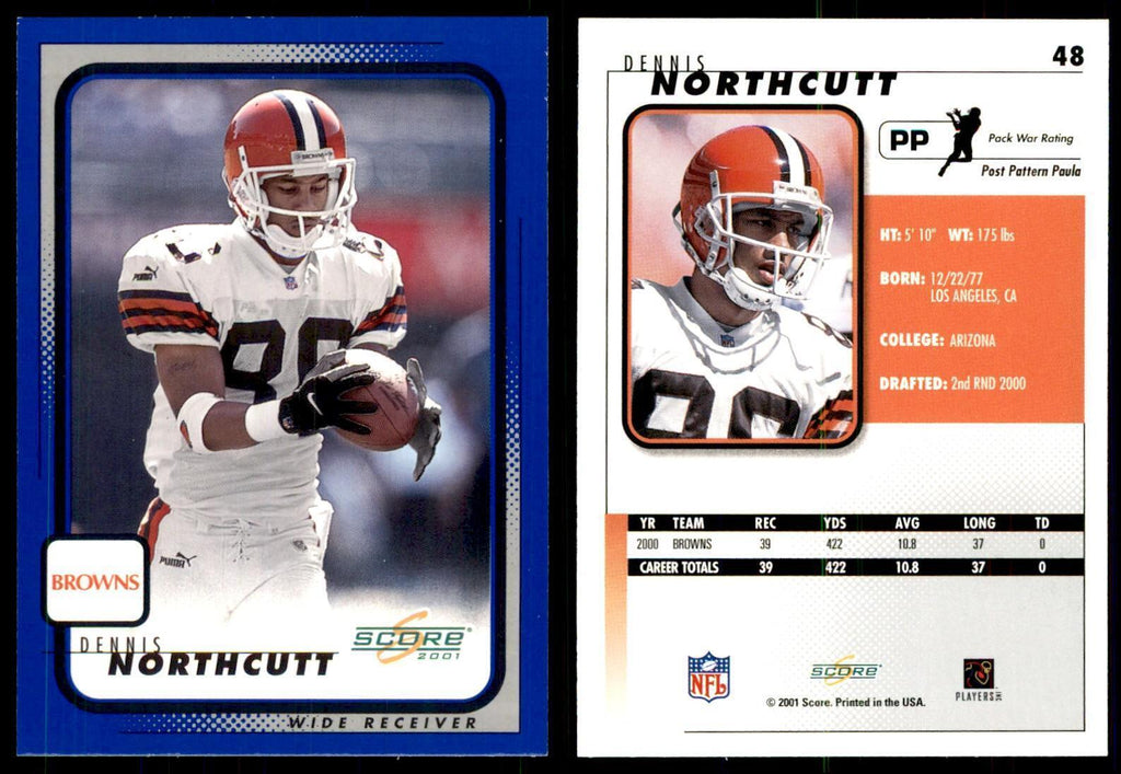 Dennis Northcutt 2001 Score #48 Football Card NM