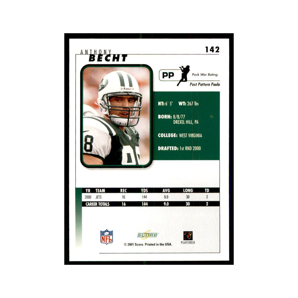 Anthony Becht 2001 Score #142 Football Cards Football Card NM