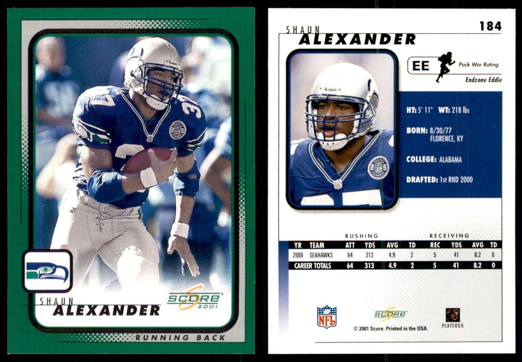 Shaun Alexander 2001 Score #184 NM