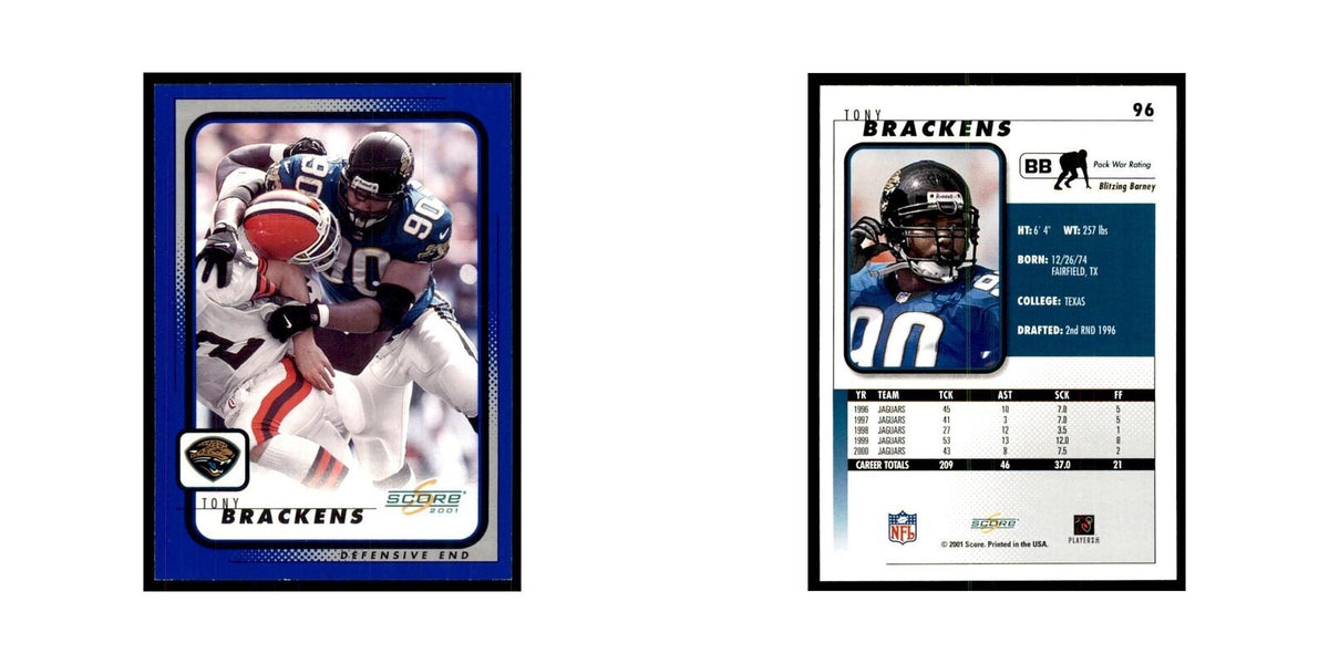 Tony Brackens 2001 Score #96 NM
