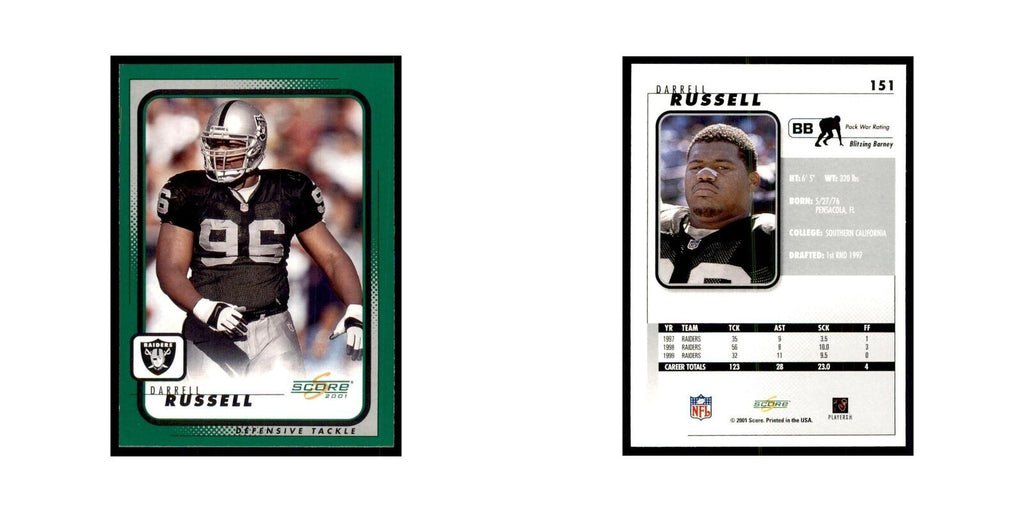 Darrell Russell 2001 Score #151 Football Cards Football Card NM