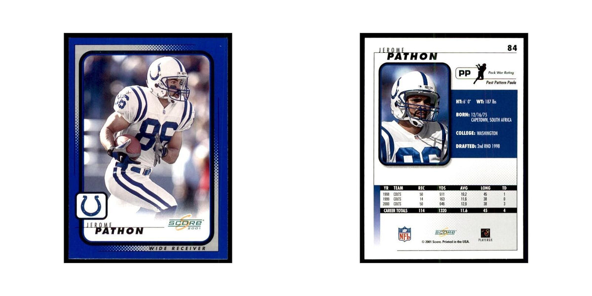 Jerome Pathon 2001 Score #84 Football Card NM