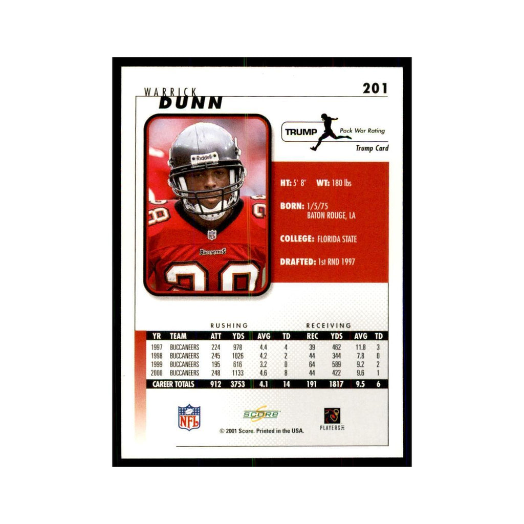 Warrick Dunn 2001 Score #201 NM