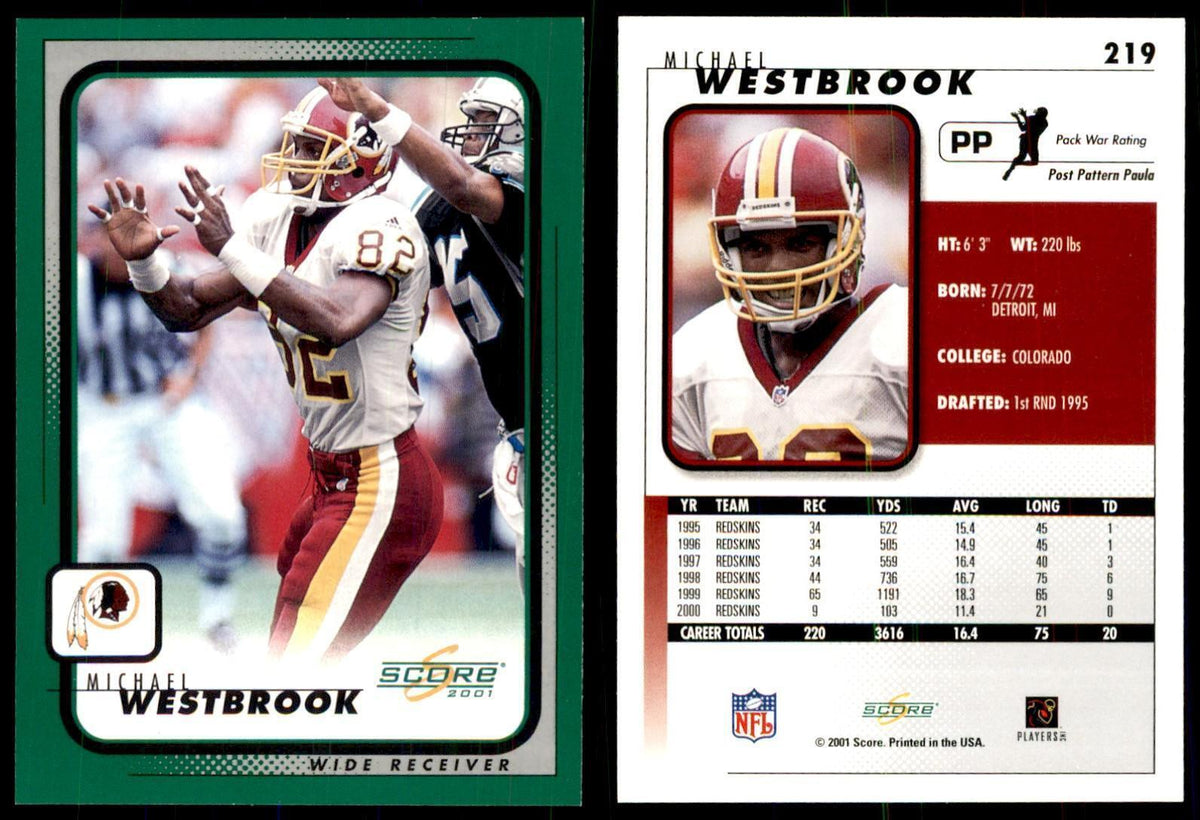 Michael Westbrook 2001 Score #219 Football Cards Football Card NM