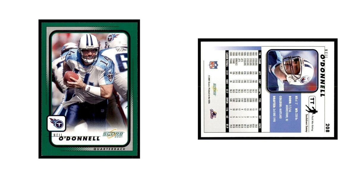 Neil O'Donnell 2001 Score #208 Football Card NM