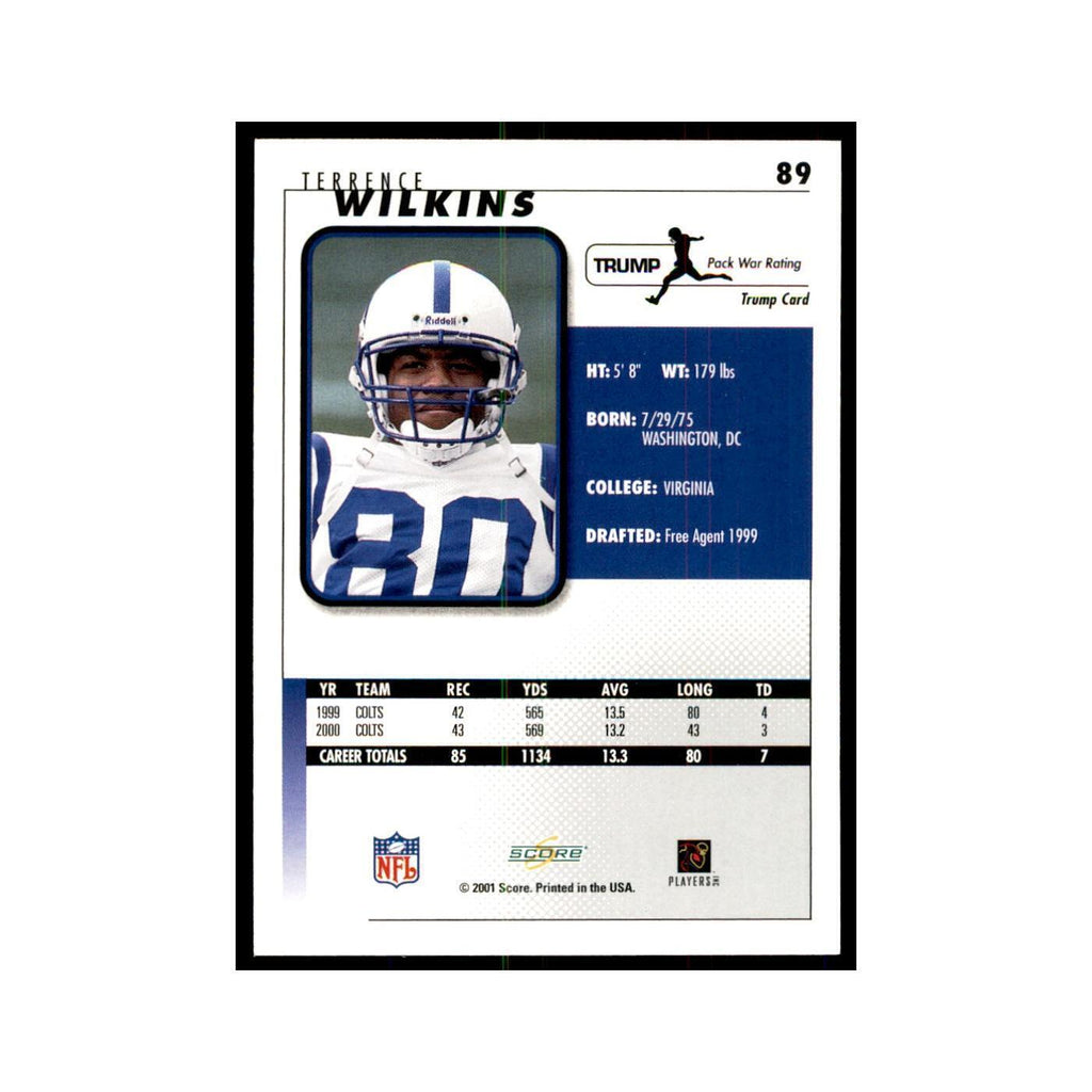 Terrence Wilkins 2001 Score #89 NM