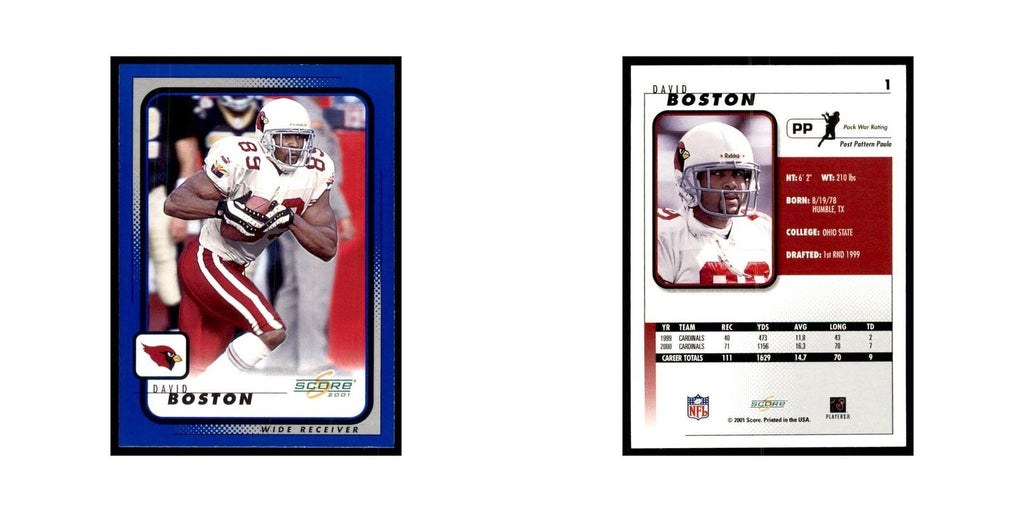 David Boston 2001 Score #1 Football Cards Football Card NM