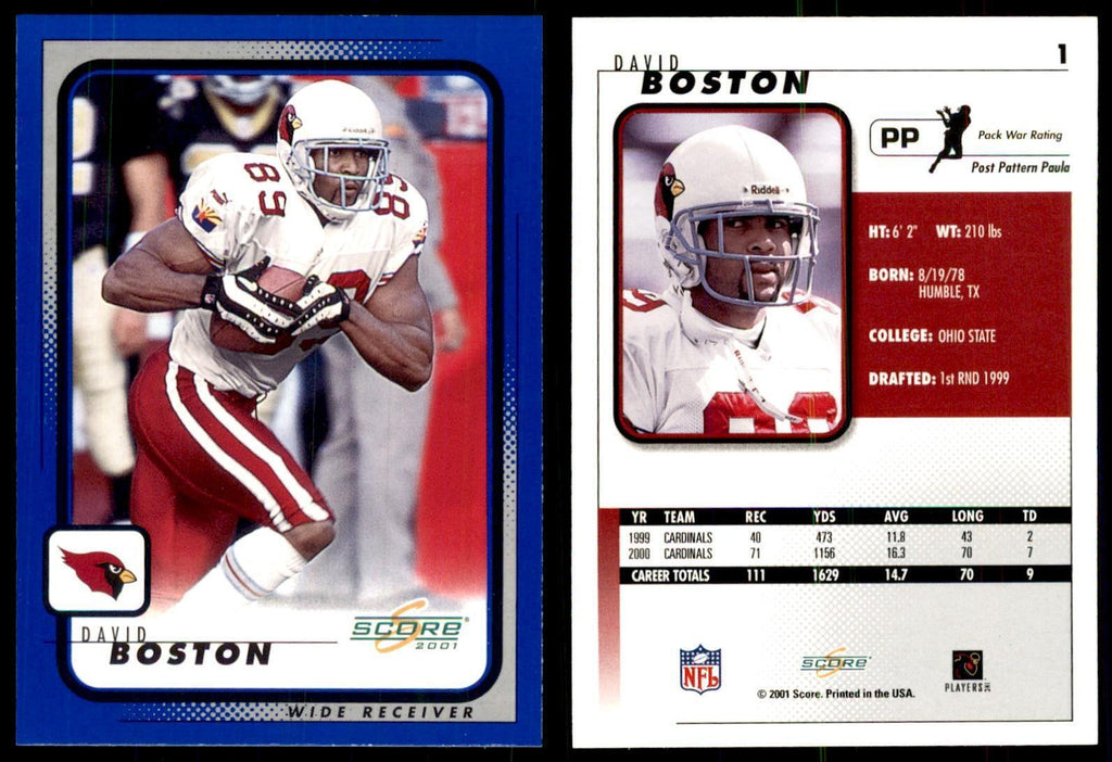David Boston 2001 Score #1 Football Card NM