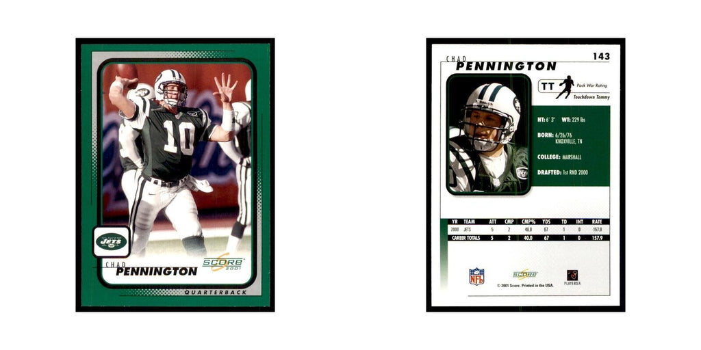 Chad Pennington 2001 Score #143 Football Card NM