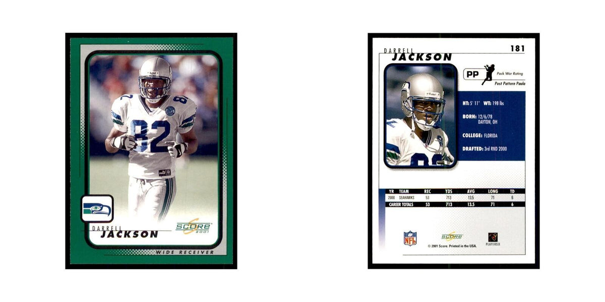 Darrell Jackson 2001 Score #181 Football Card NM