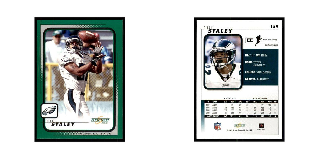 Duce Staley 2001 Score #159 Football Card NM