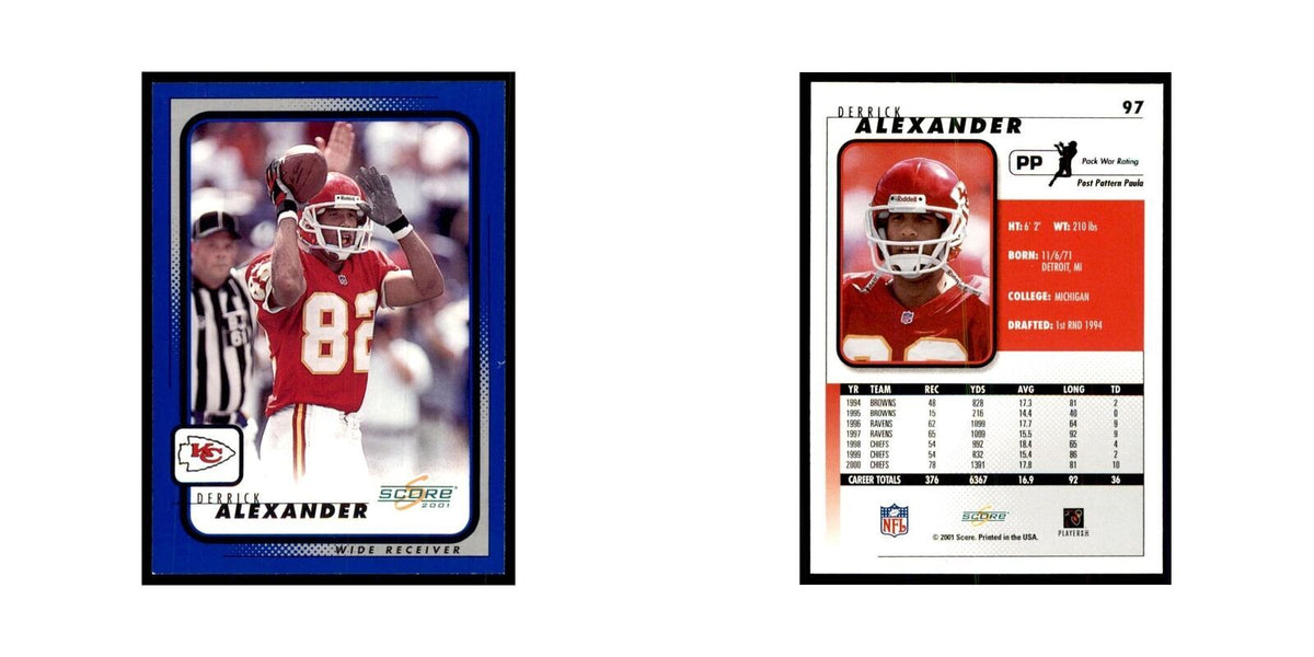Derrick Alexander 2001 Score #97 Football Card NM