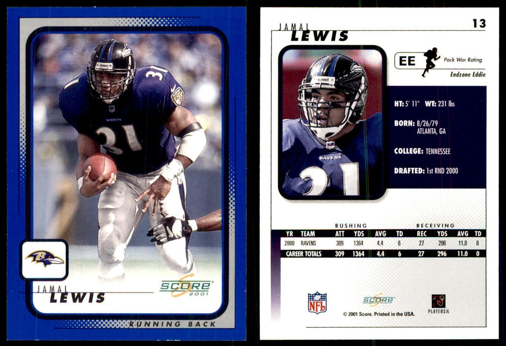 Jamal Lewis 2001 Score #13 Football Card NM