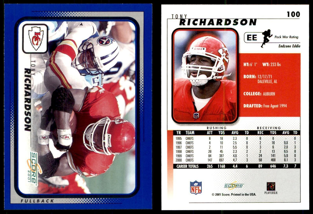 Tony Richardson 2001 Score #100 NM
