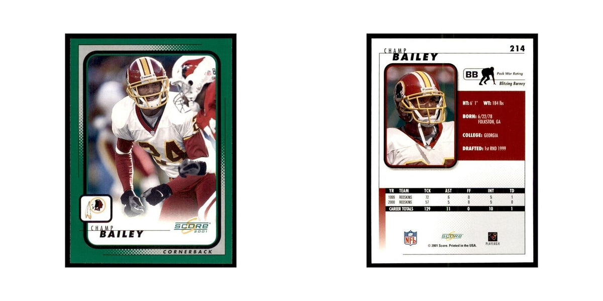 Champ Bailey 2001 Score #214 Football Card NM