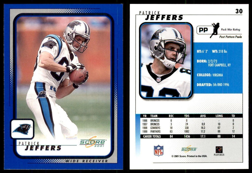 Patrick Jeffers 2001 Score #30 Football Card
