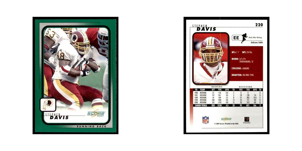 Stephen Davis 2001 Score #220 NM
