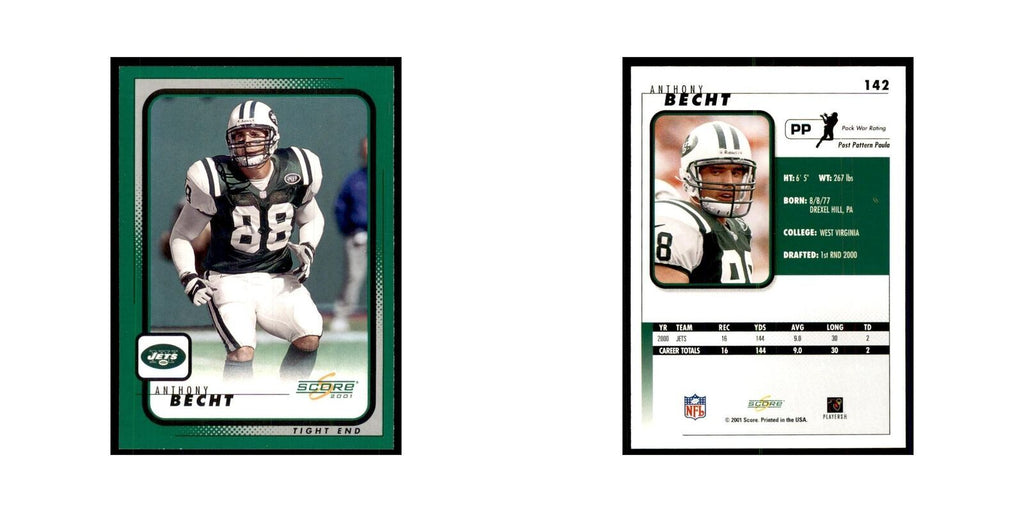 Anthony Becht 2001 Score #142 Football Card NM
