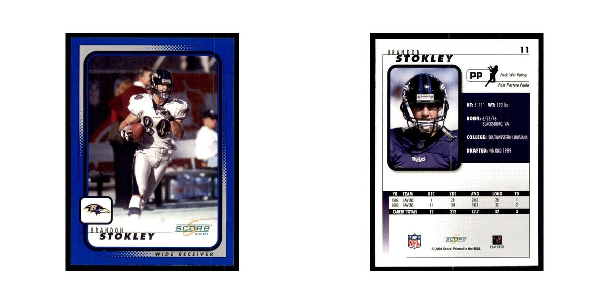 Brandon Stokley 2001 Score #11 Football Card NM