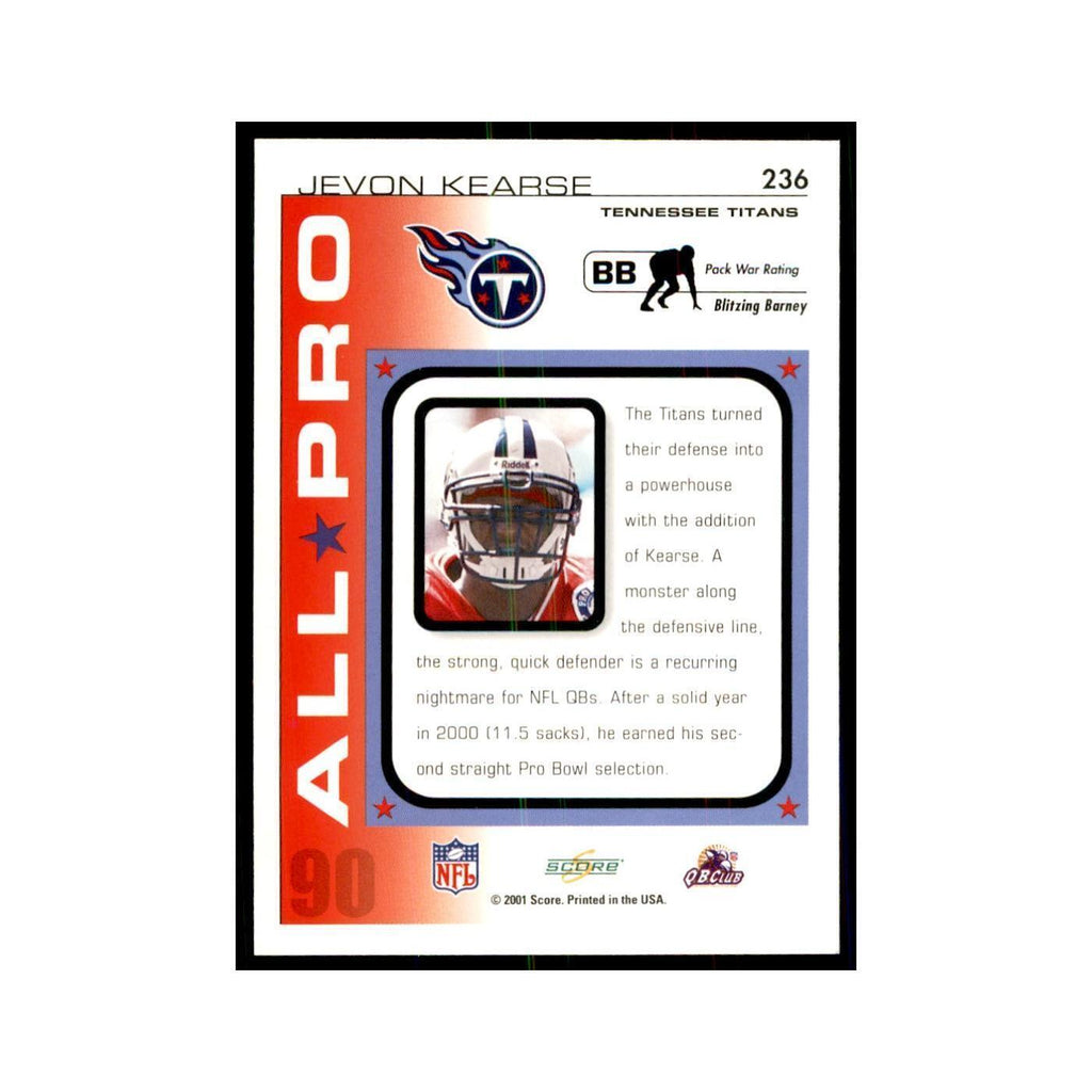 Jevon Kearse 2001 Score #236 Football Card NM