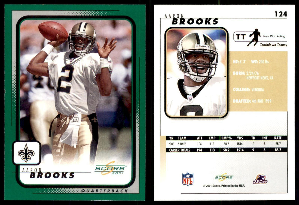 Aaron Brooks 2001 Score #124 Football Cards Football Card NM