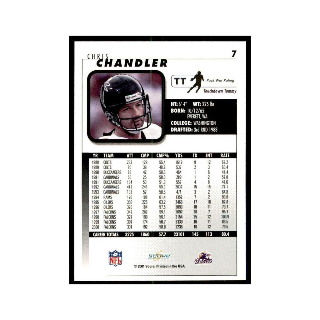 Chris Chandler 2001 Score #7 Football Card NM