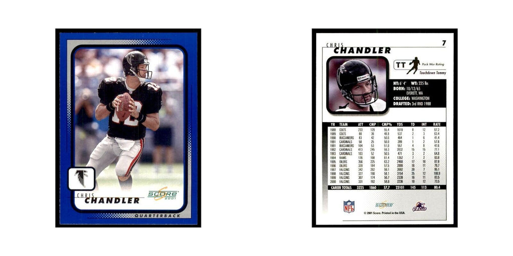Chris Chandler 2001 Score #7 Football Card NM