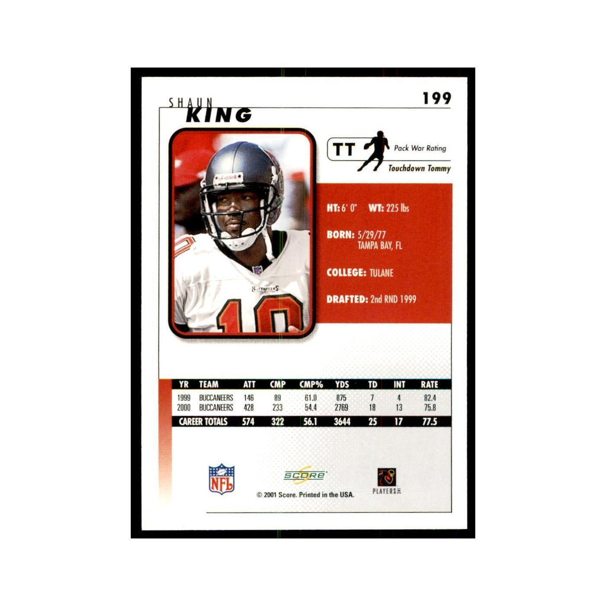 Shaun King 2001 Score #199 NM