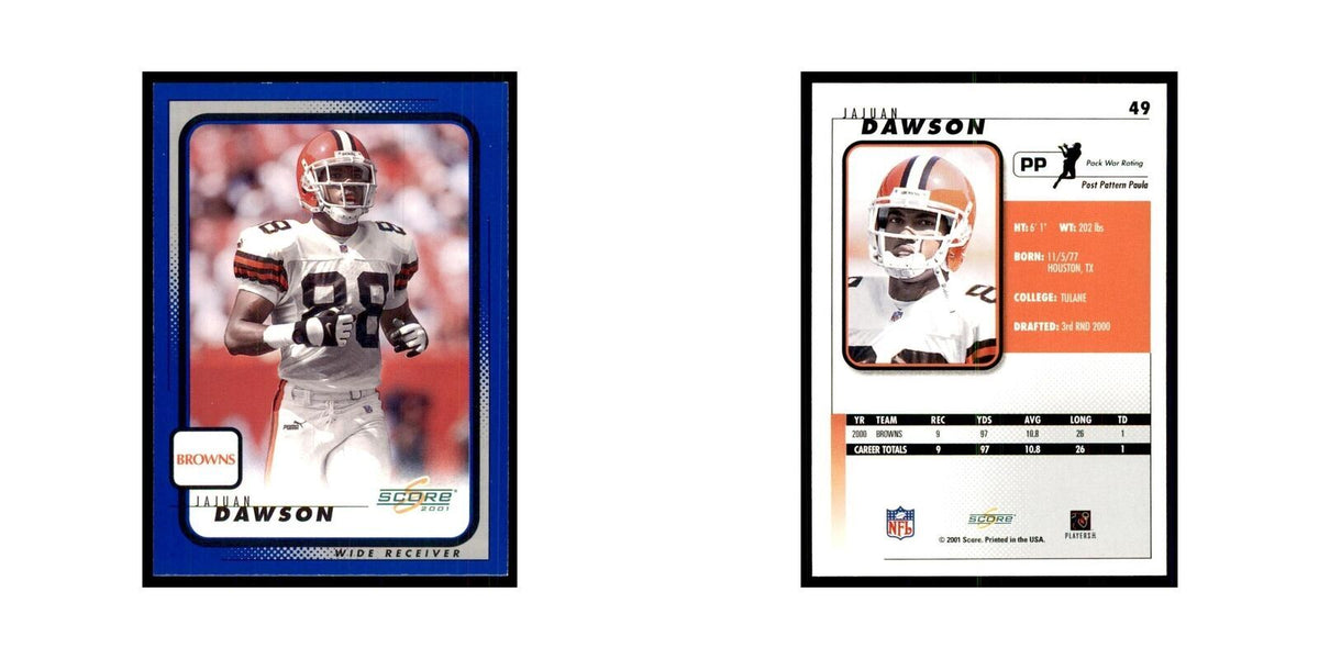 JaJuan Dawson 2001 Score #49 Football Cards Football Card NM