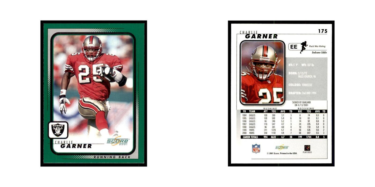 Charlie Garner 2001 Score #175 Football Cards Football Card NM