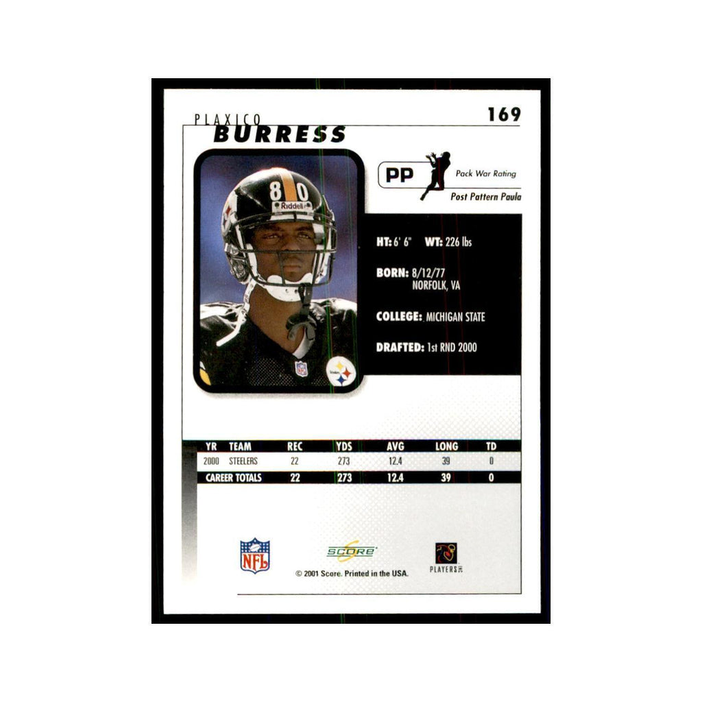 Plaxico Burress 2001 Score #169 Football Card NM