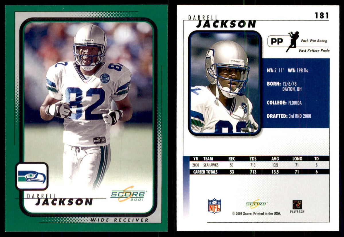 Darrell Jackson 2001 Score #181 Football Cards Football Card NM