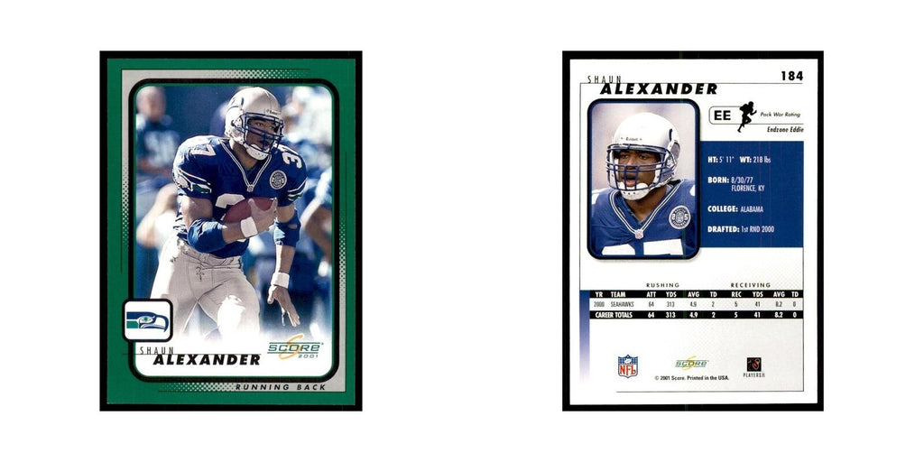 Shaun Alexander 2001 Score #184  NM