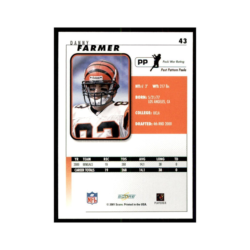 Danny Farmer 2001 Score #43 Football Card NM