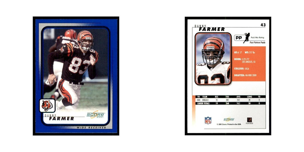 Danny Farmer 2001 Score #43 Football Card NM