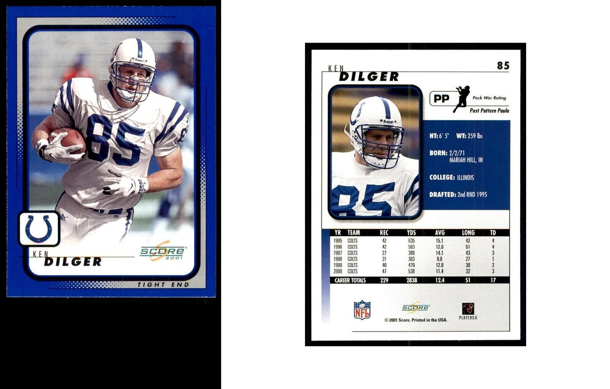Ken Dilger 2001 Score #85 Football Card NM