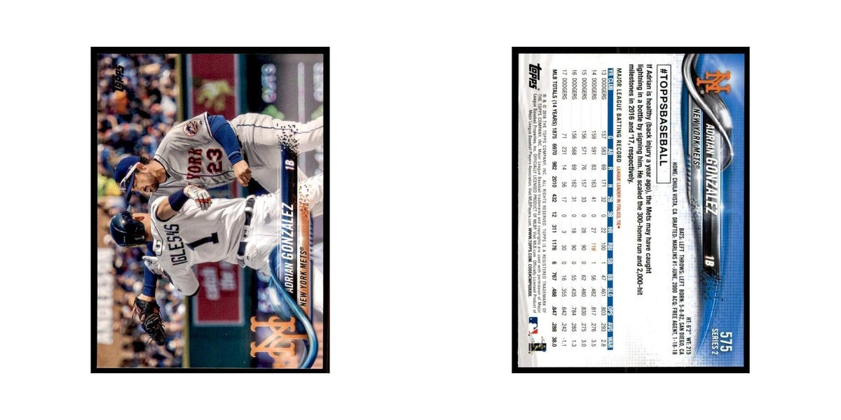 Adrian Gonzalez 2018 Topps #575 New York Mets Baseball Card NM